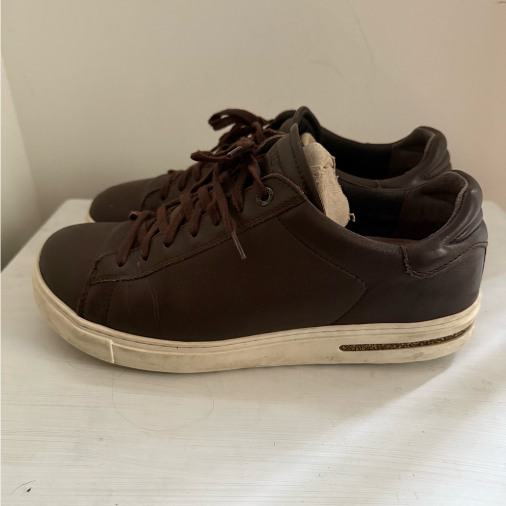 Birkenstock Bend Roast Brown Leather Low Top Sneakers Size EU 41 Women’s 10-10.5 - Picture 4 of 12